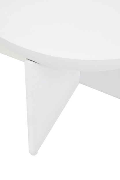 Godalming Whitewash Mango Wood Round Coffee Table