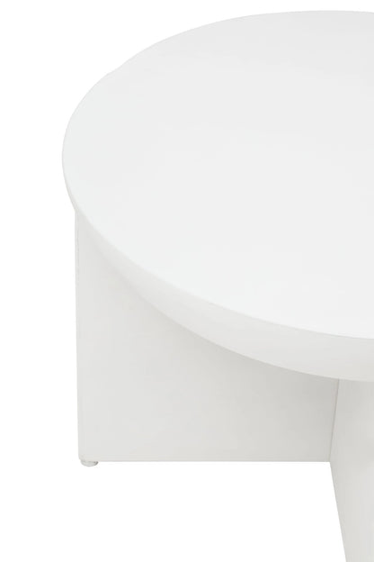 Godalming Whitewash Mango Wood Round Coffee Table