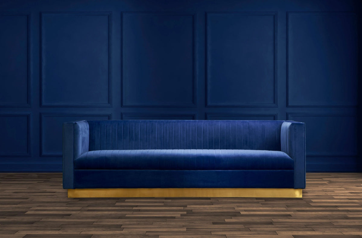 Knutsford 3 Seat Deep Blue Sofa
