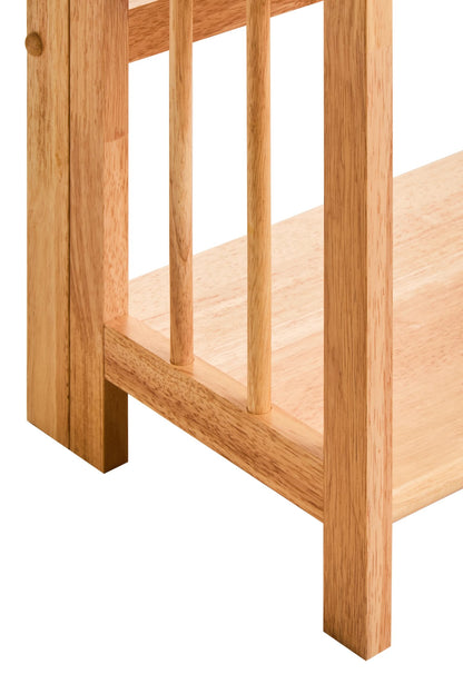 Devizes Three Tier Tropical Hevea Wood Stackable Shelf Unit