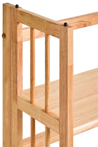 Devizes Three Tier Tropical Hevea Wood Stackable Shelf Unit