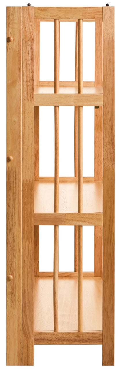 Devizes Three Tier Tropical Hevea Wood Stackable Shelf Unit
