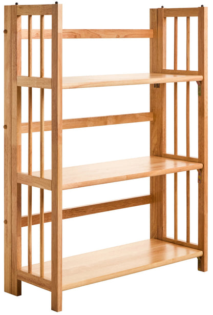 Devizes Three Tier Tropical Hevea Wood Stackable Shelf Unit