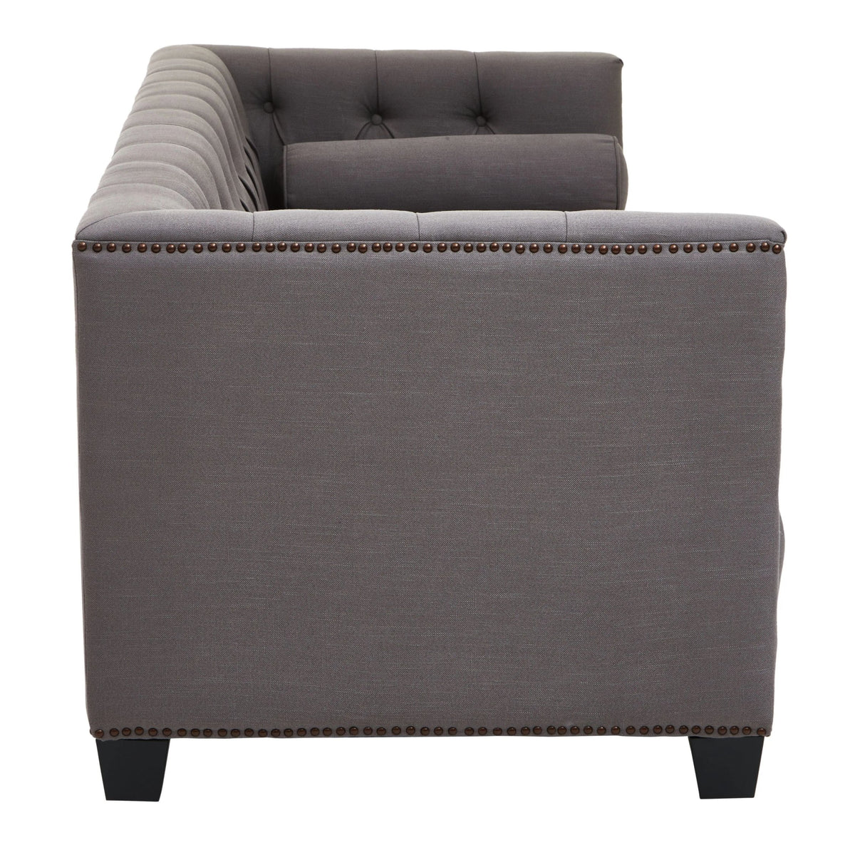 Fowey Fabric 3 Seat Modern Chesterfield Sofa 