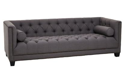 Fowey Fabric 3 Seat Modern Chesterfield Sofa 