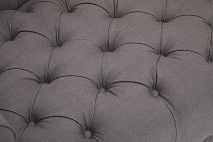 Fowey Fabric 3 Seat Modern Chesterfield Sofa 