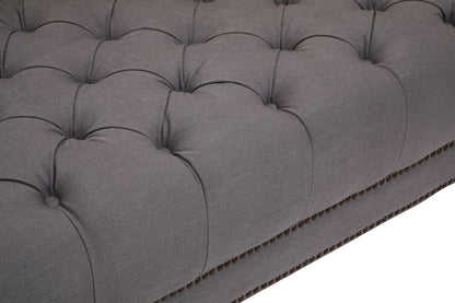 Fowey Fabric 3 Seat Modern Chesterfield Sofa 