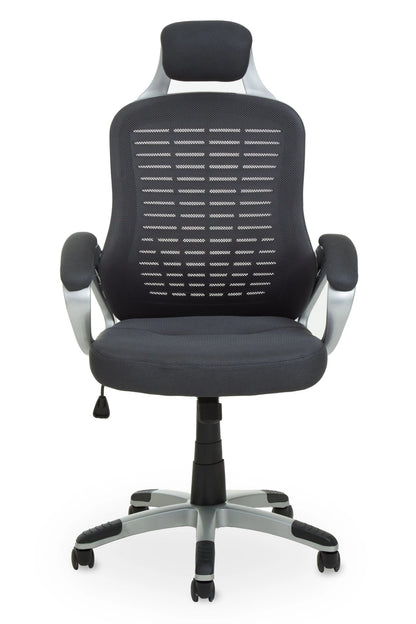 Windsor Dark Grey Home Office Chair with Headrest