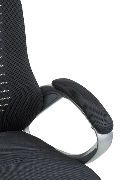 Windsor Dark Grey Home Office Chair with Headrest