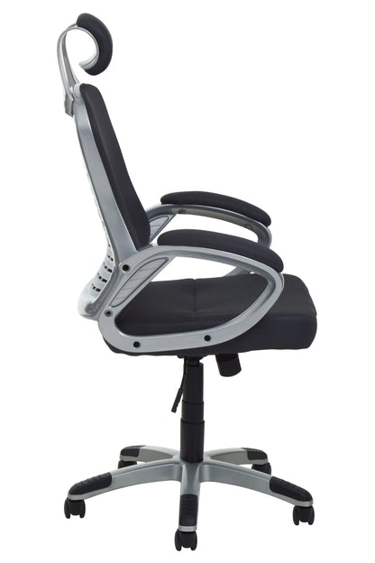 Windsor Dark Grey Home Office Chair with Headrest