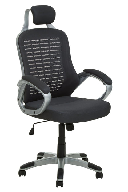 Windsor Dark Grey Home Office Chair with Headrest