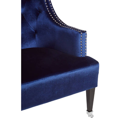 Portofino Blue Velvet Chair