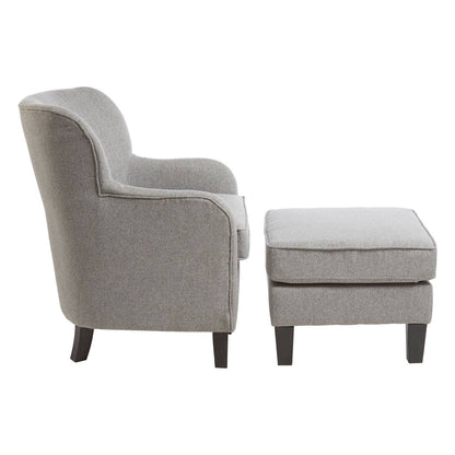 Capri Grey Armchair and Footstool Set
