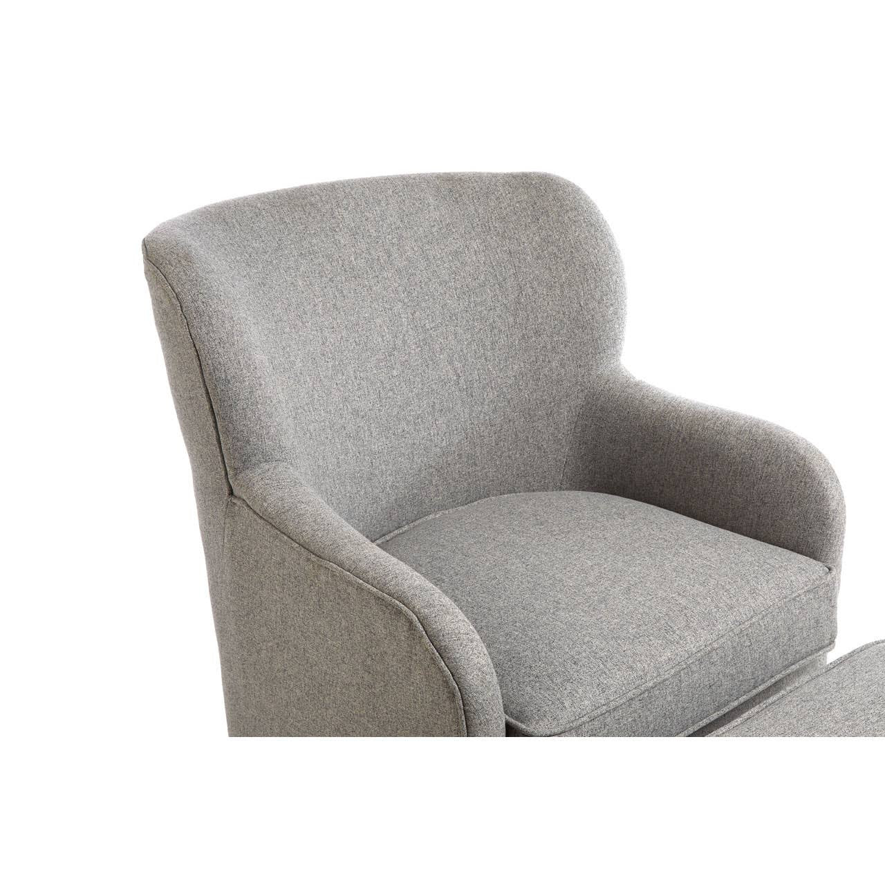 Capri Grey Armchair and Footstool Set