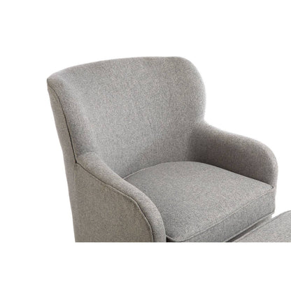 Capri Grey Armchair and Footstool Set