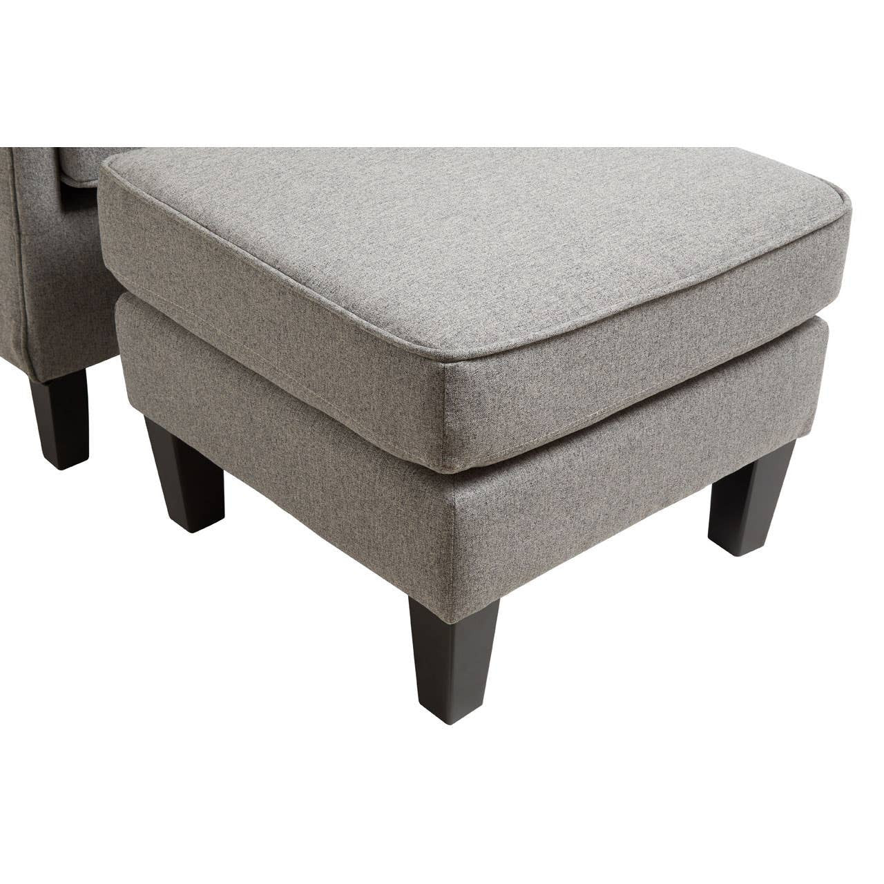 Capri Grey Armchair and Footstool Set