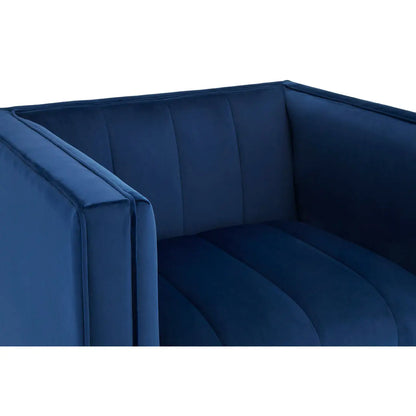 Otylia Deep Blue Velvet Armchair