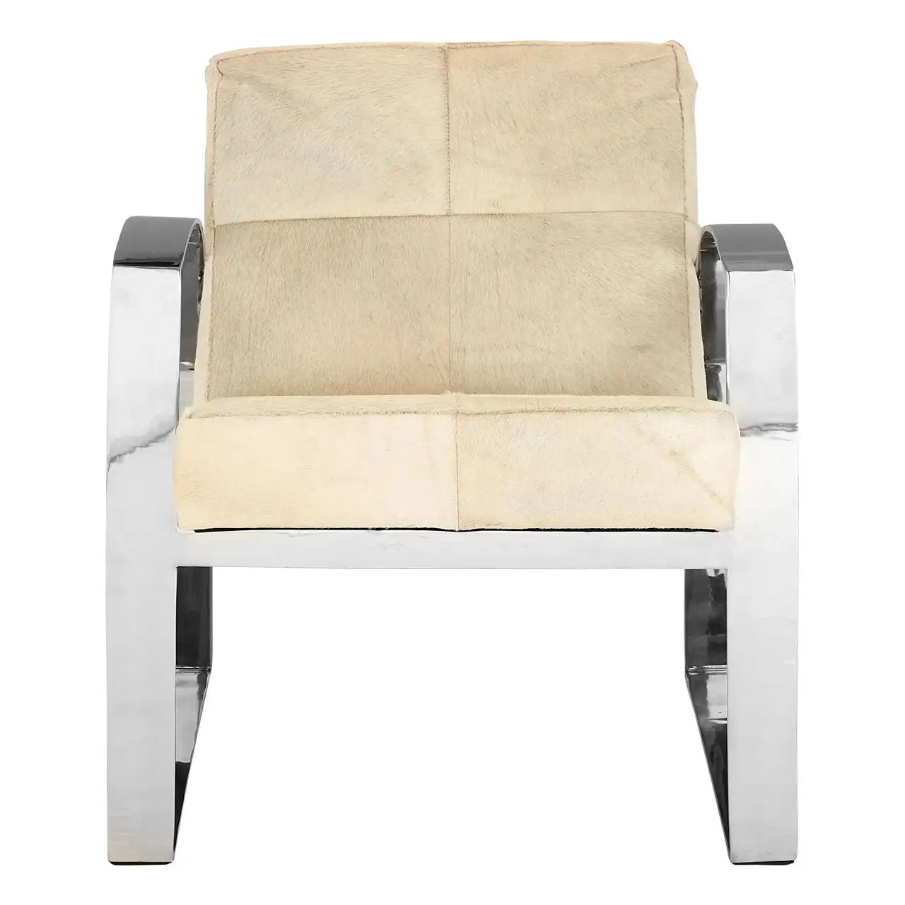 Kensington Townhouse Hairon Leather Chair With Steel Legs