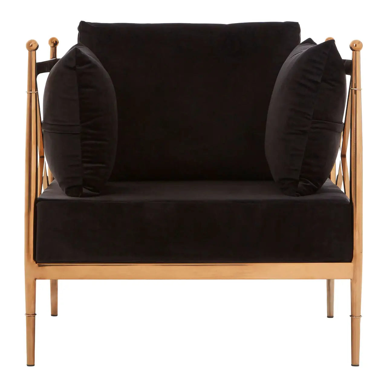 Novo Chair With Rose Gold Finished Metal Arms