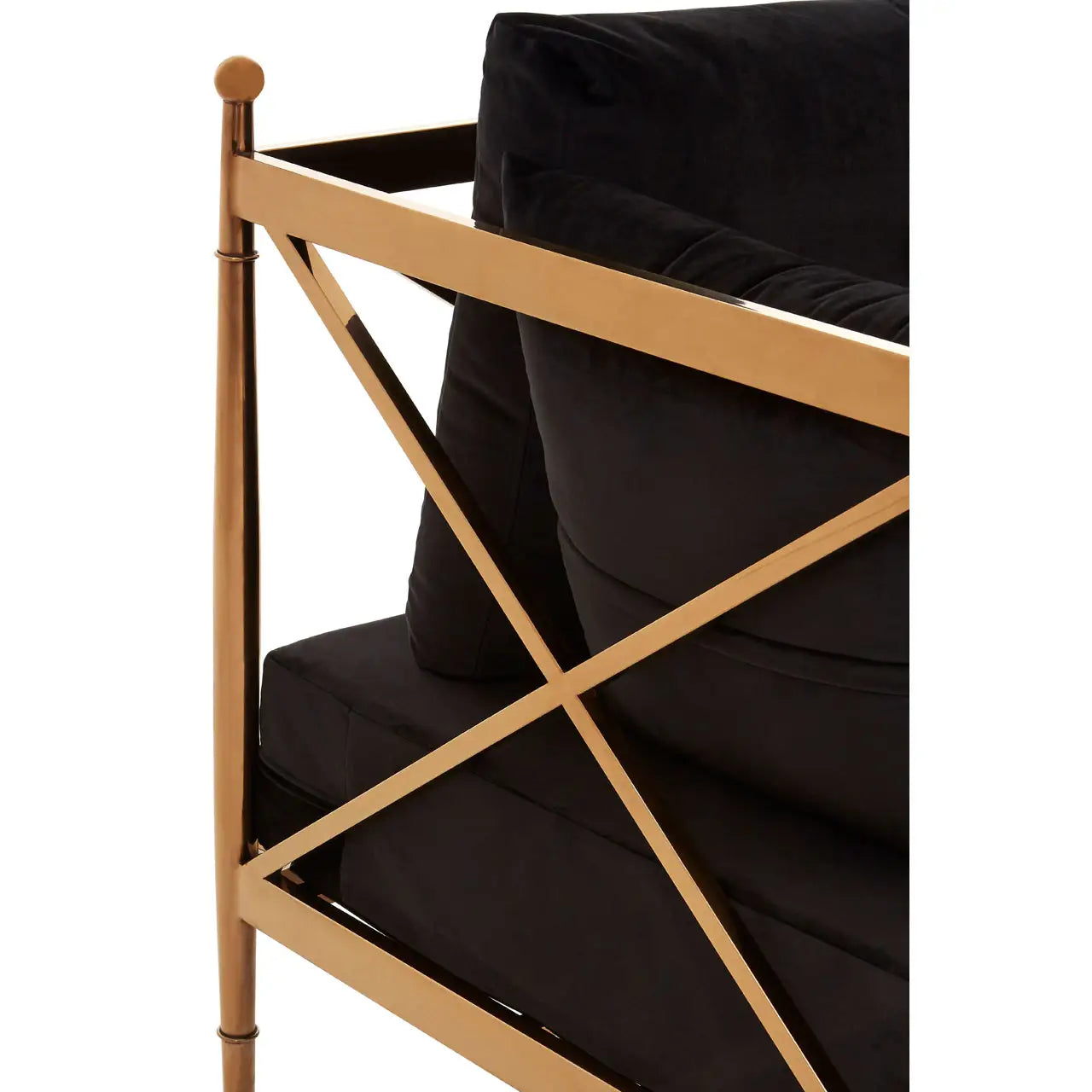 Novo Chair With Rose Gold Finished Metal Arms