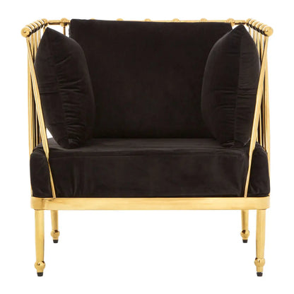 Novo Chair With Silver Finish Tapered Arms