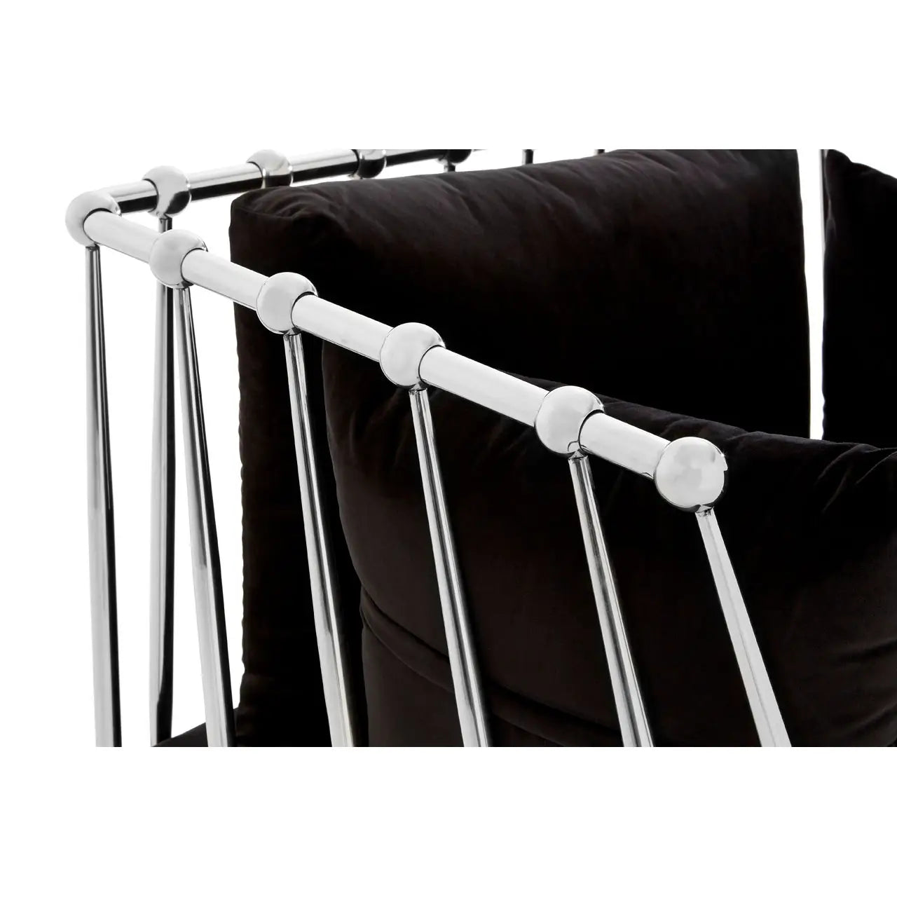 Novo Chair With Silver Finish Tapered Arms