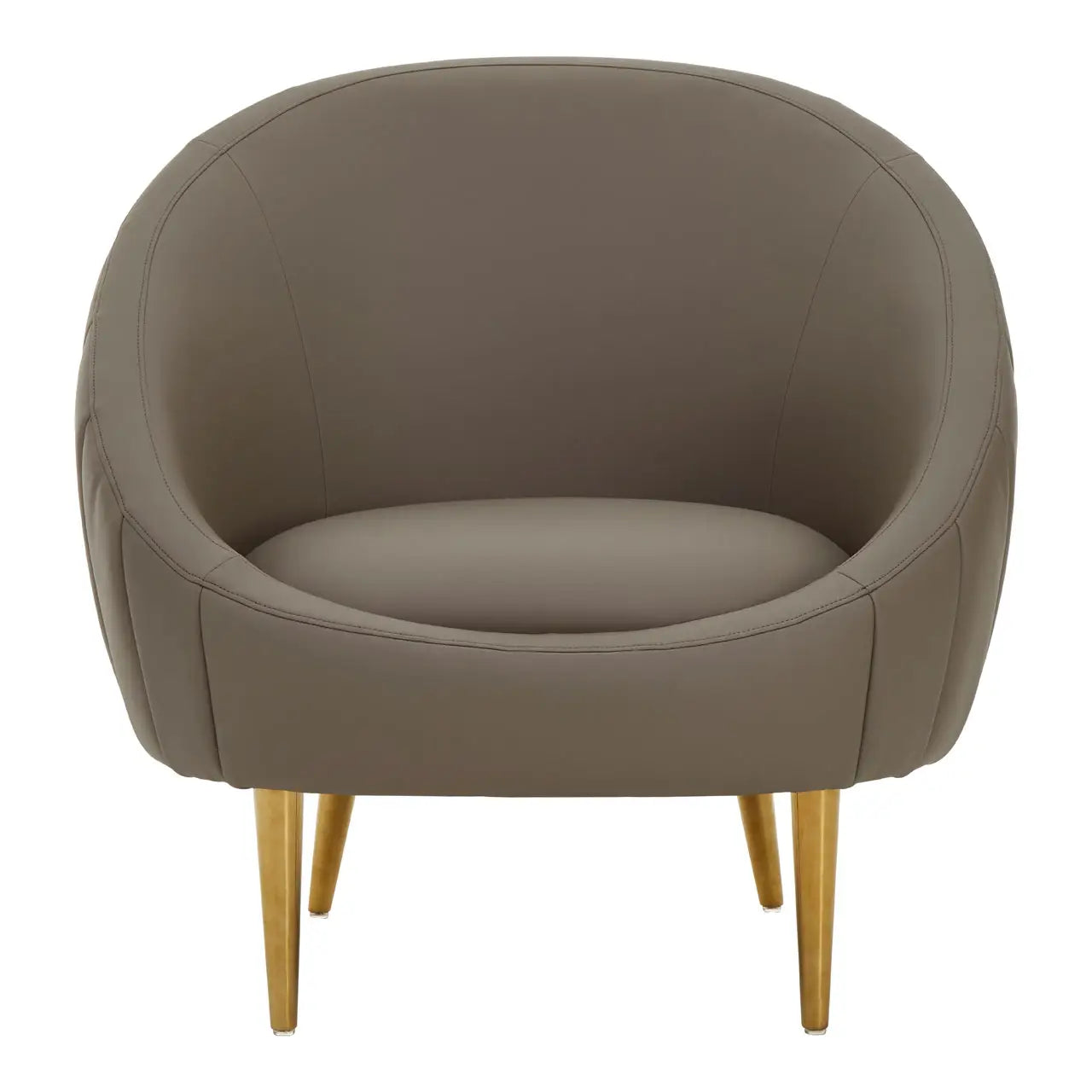 Lagero Brown Leather Effect Armchair
