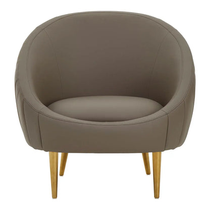 Lagero Brown Leather Effect Armchair