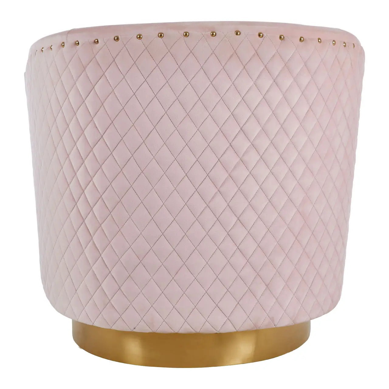Plazoni Pink Velvet Chair with Gold Base