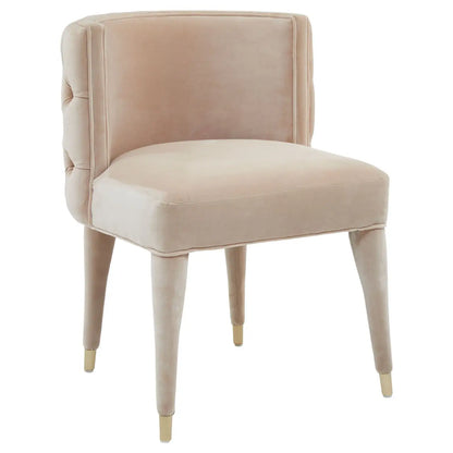 Villi Beige Tufted Backrest Chair