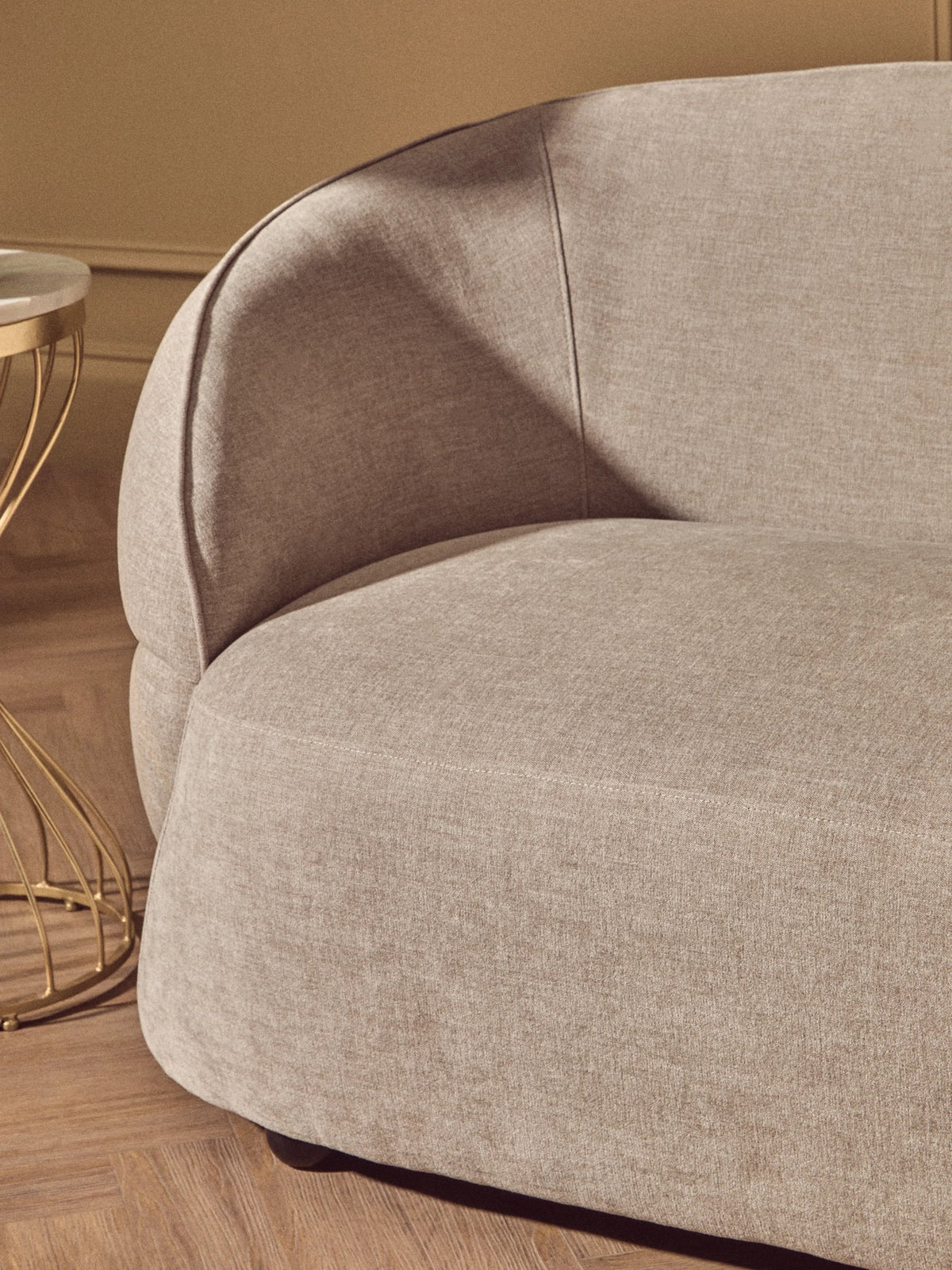 Chester Taupe Chenille Three Seater Sofa