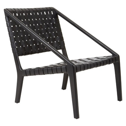 Kendari Leather Woven Chair