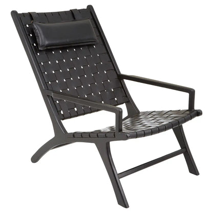 Kendari  Leather Woven Chair