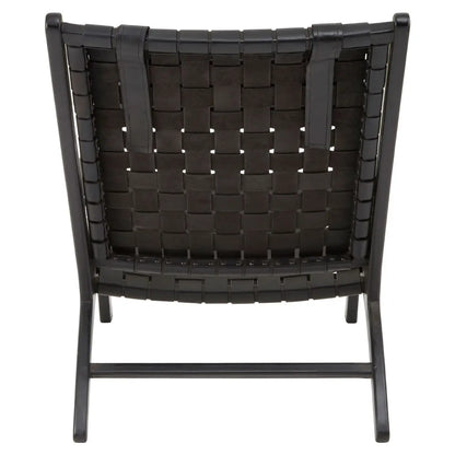 Kendari  Leather Woven Chair