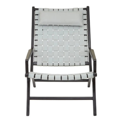 Kendari  Leather Woven Chair