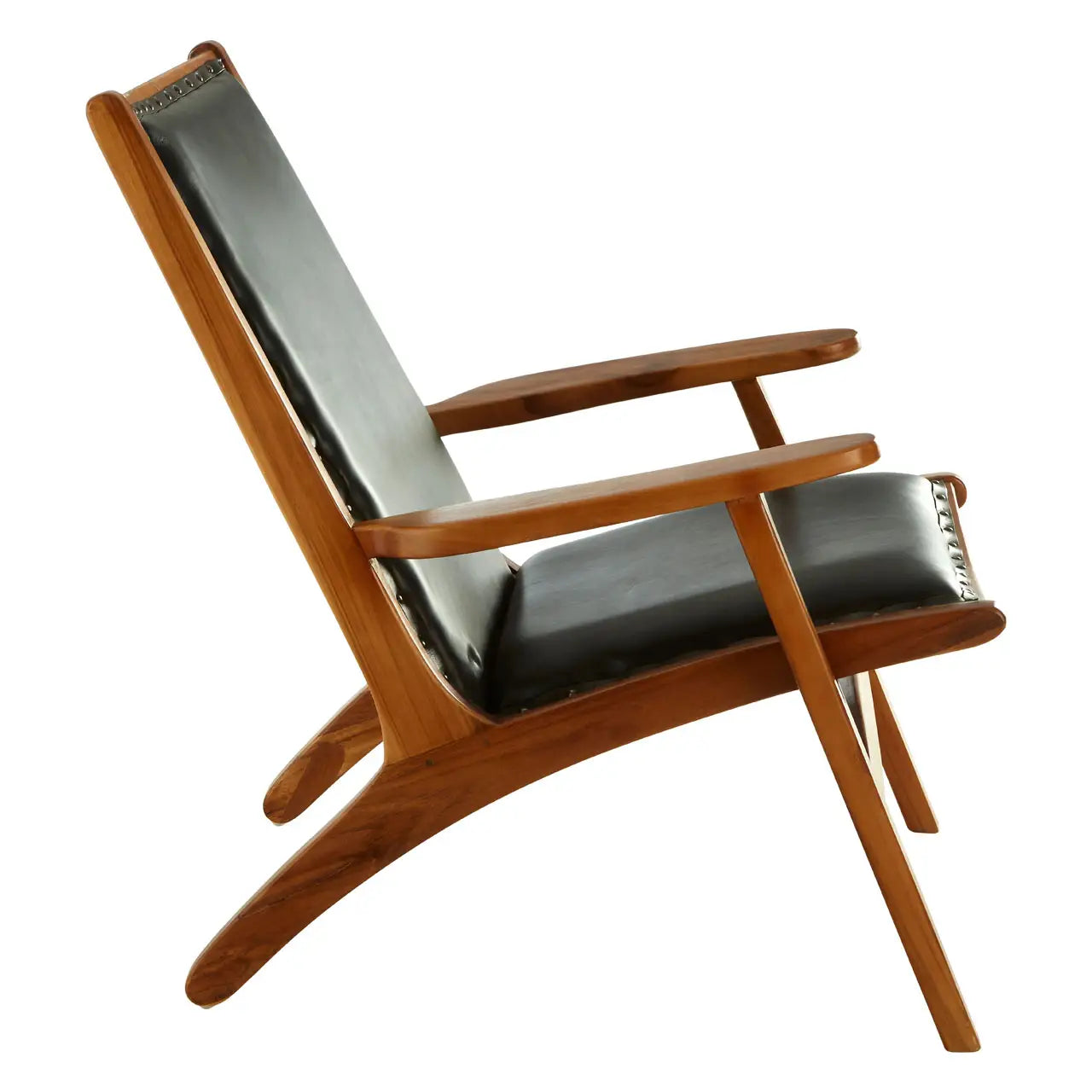 Kendari Chair With Black Plain Cow Leather