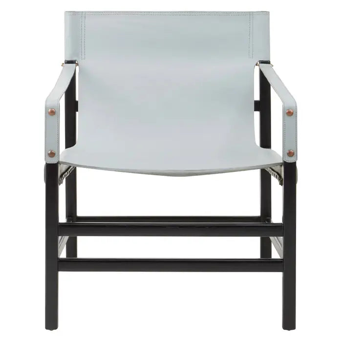 Kendari Plain Grey Leather Chair