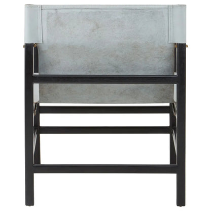 Kendari Plain Grey Leather Chair