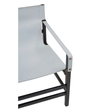 Kendari Plain Grey Leather Chair