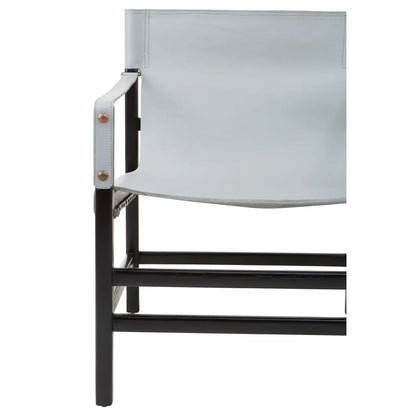 Kendari Plain Grey Leather Chair