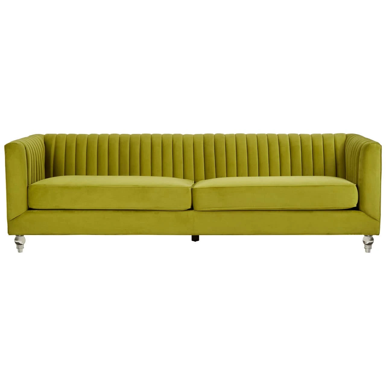 Hampstead 3 Seat Green Velvet Sofa