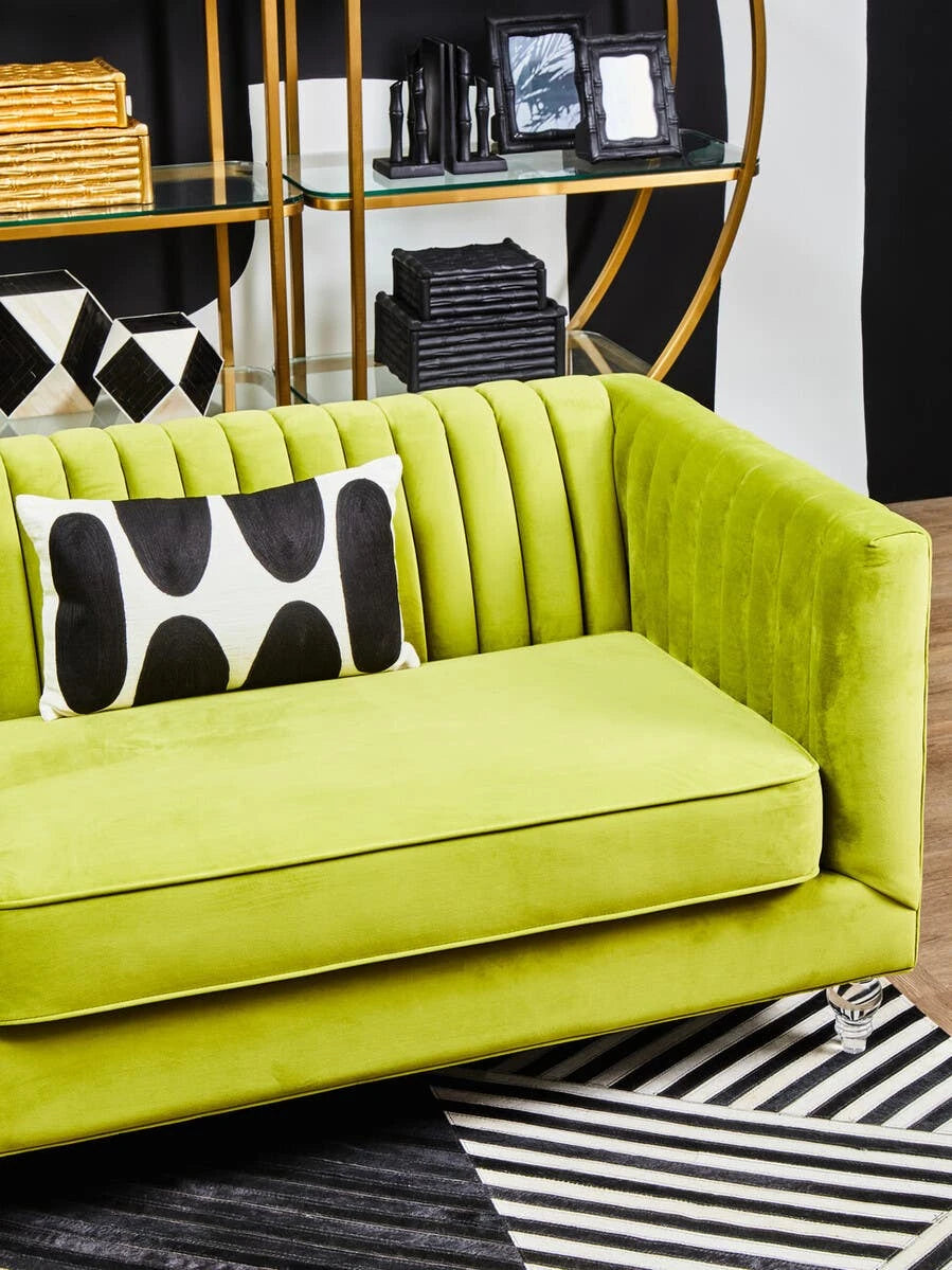 Hampstead 3 Seat Green Velvet Sofa