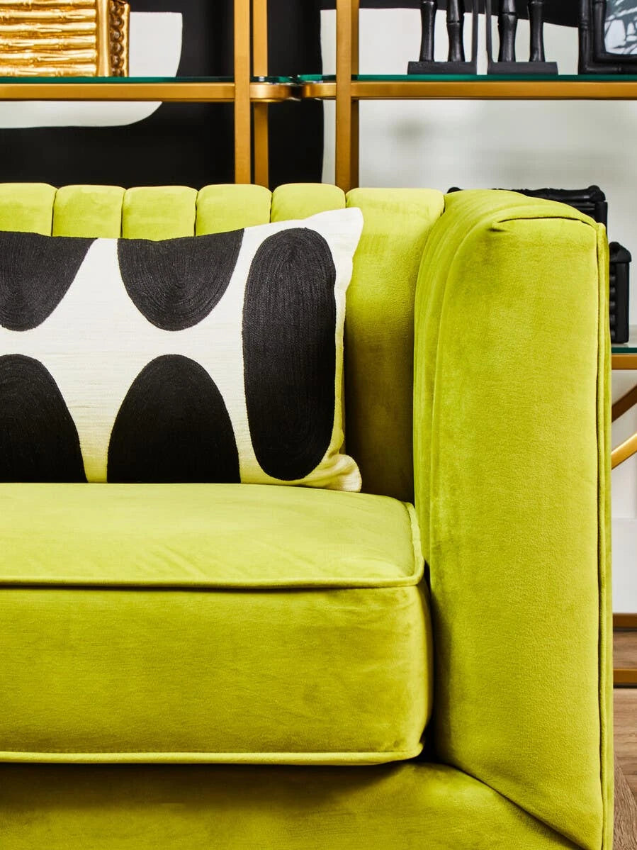 Hampstead 3 Seat Green Velvet Sofa
