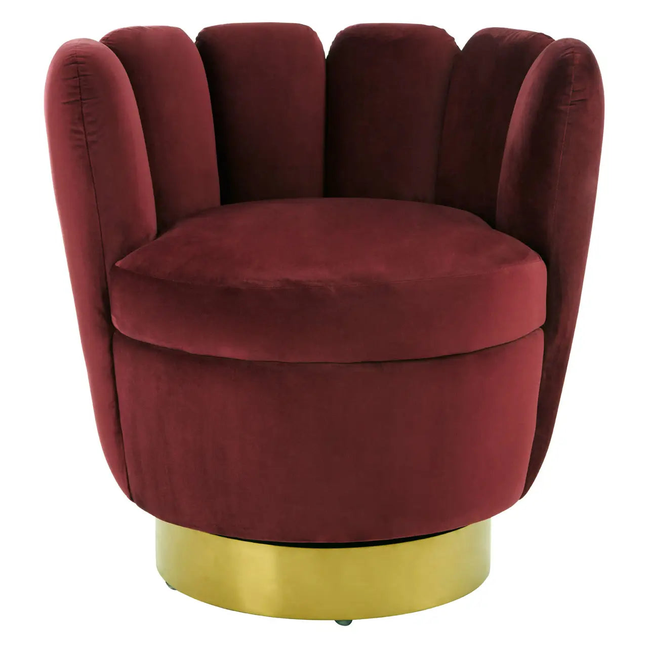 Beauly Wine Velvet Accent Chair
