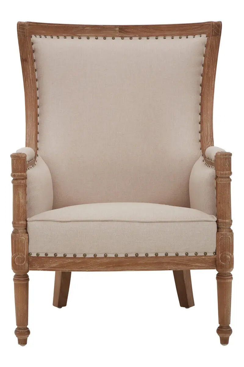Cabra High Back Cream Chair