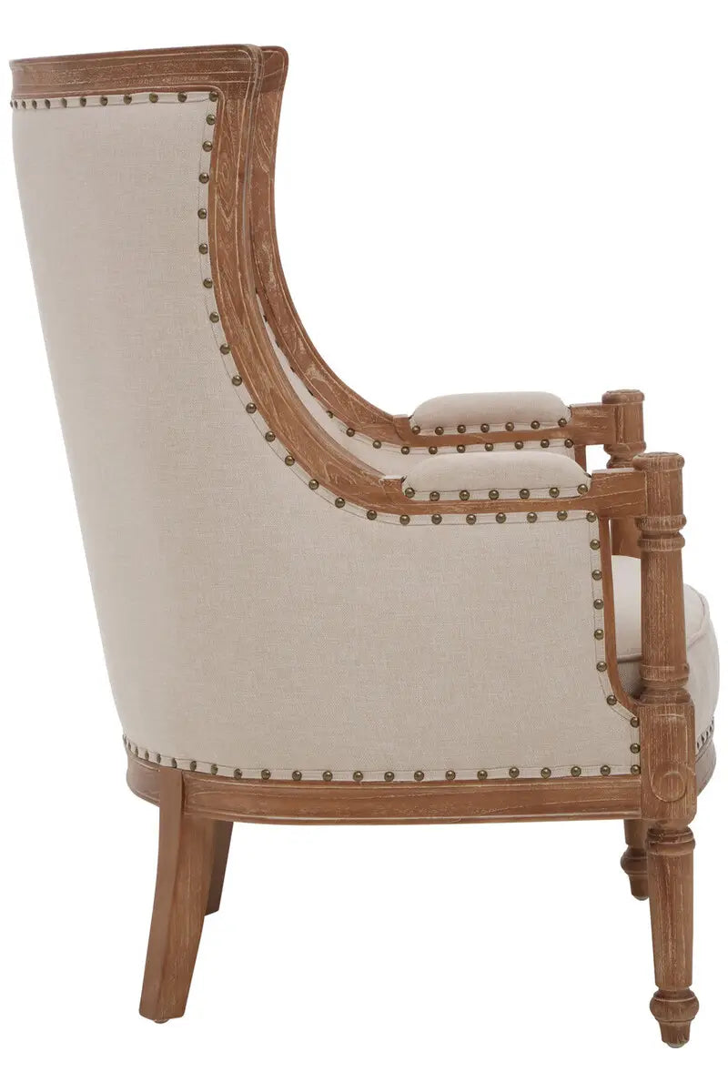 Cabra High Back Cream Chair