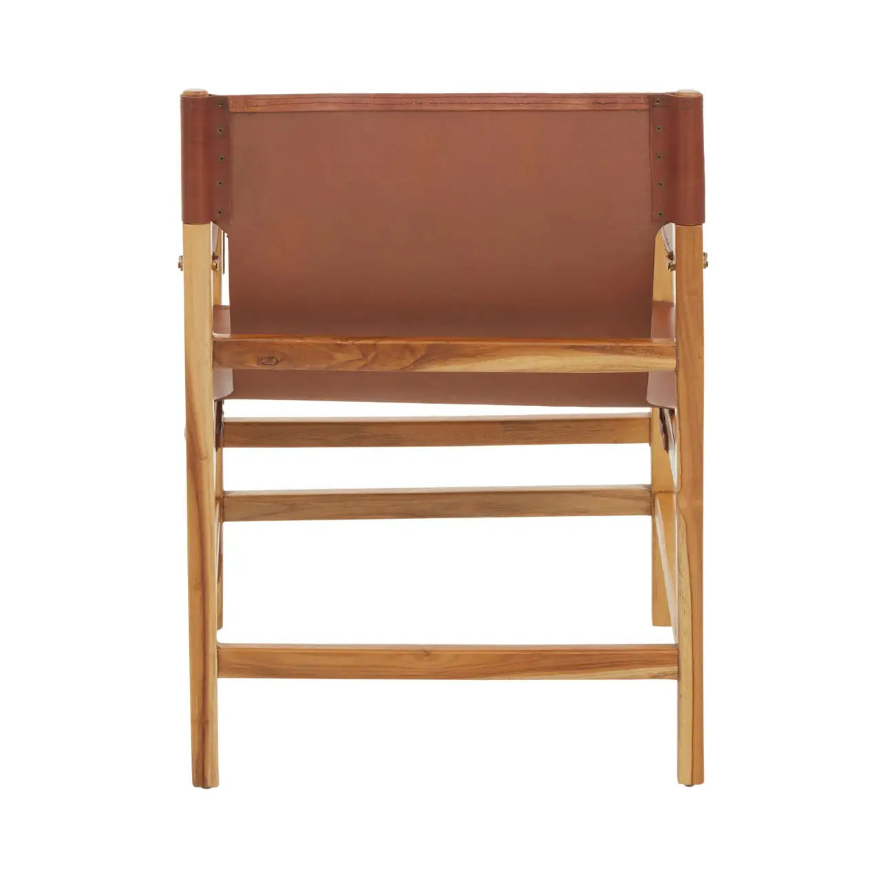 Kendari Leather And Teak Wood Chair