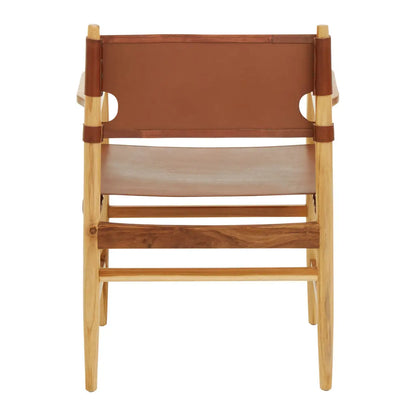 Kendari Antique Brown Leather Chair