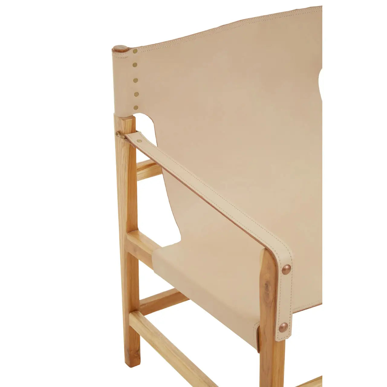 Kendari Leather And Teak Wood Chair