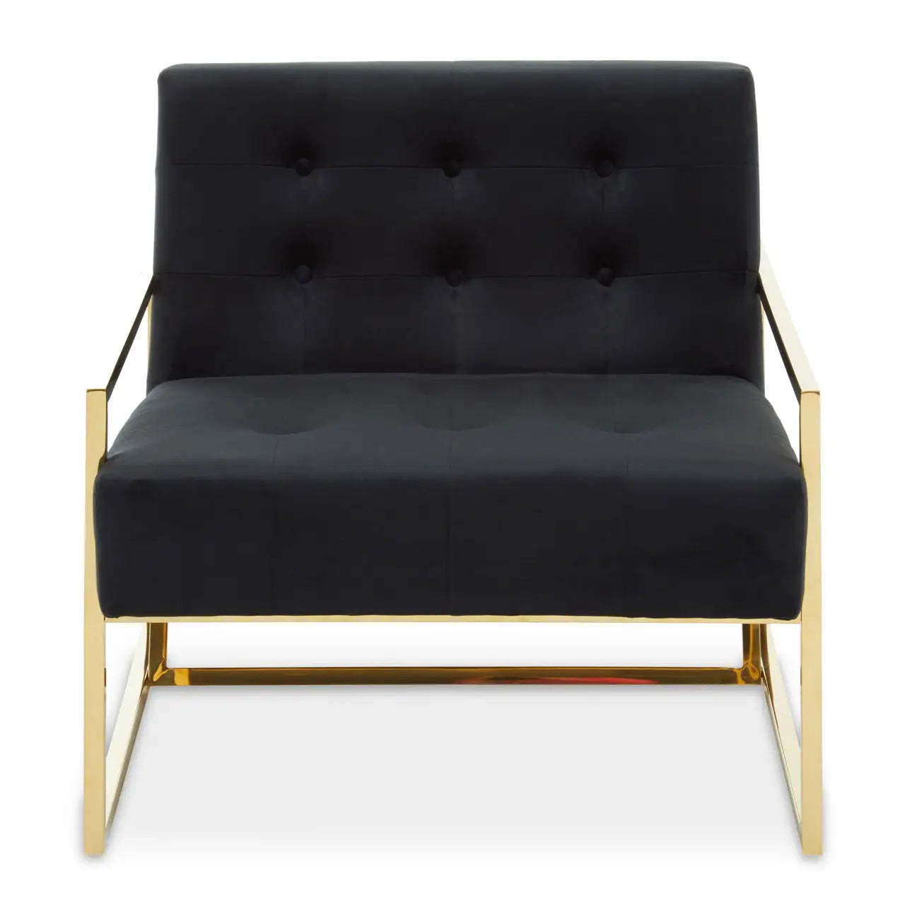 Azalea Black Velvet Lounge Chair